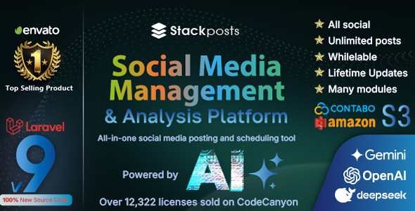 Stackposts - AI Social Media Management & Marketing SaaS Platform