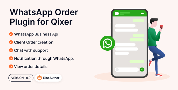 WhatsApp Order Plugin for Qixer – Multi-Vendor On demand Handyman Service Marketplace
