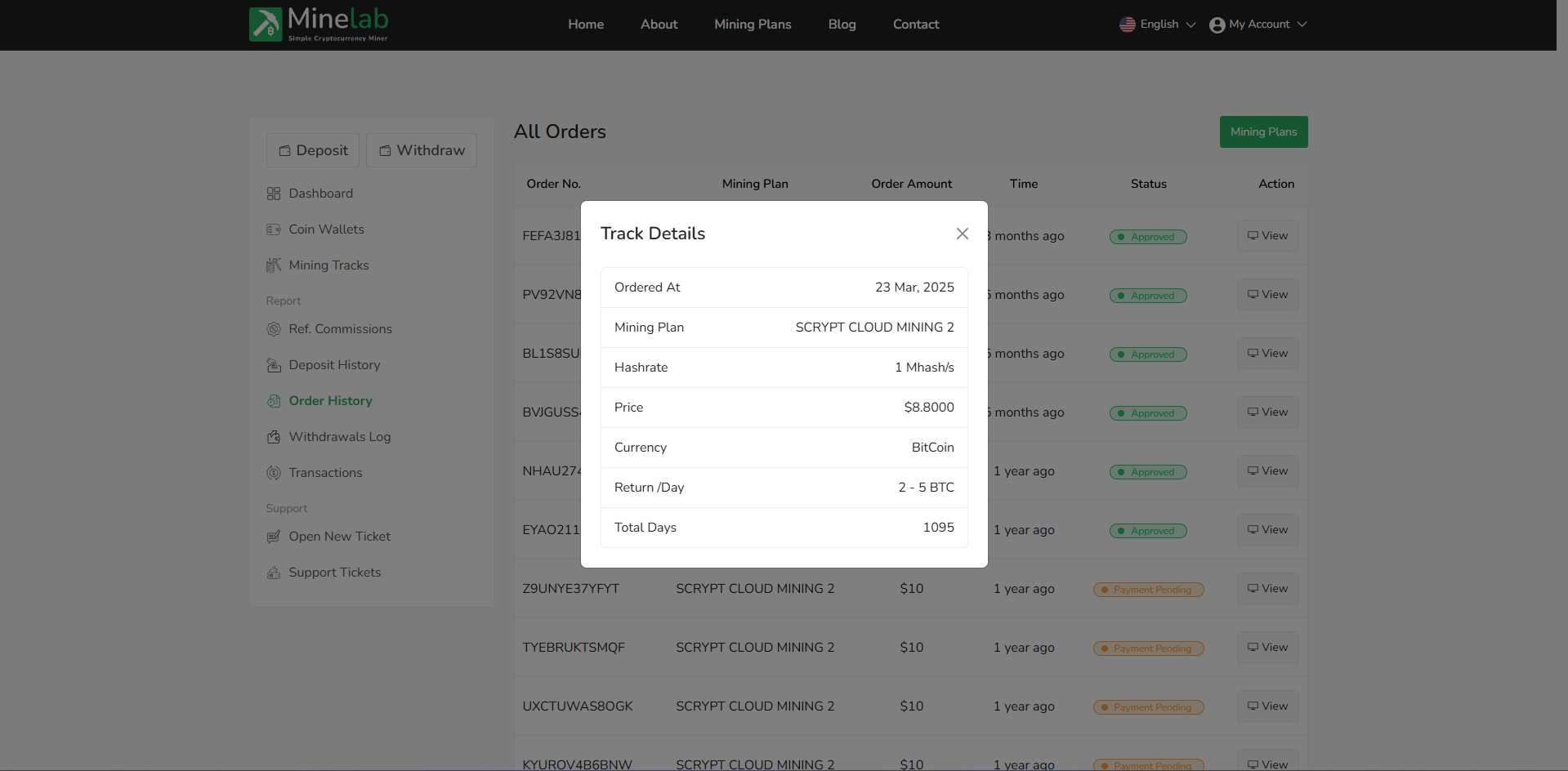 MineLab - Cloud Crypto Mining Platform