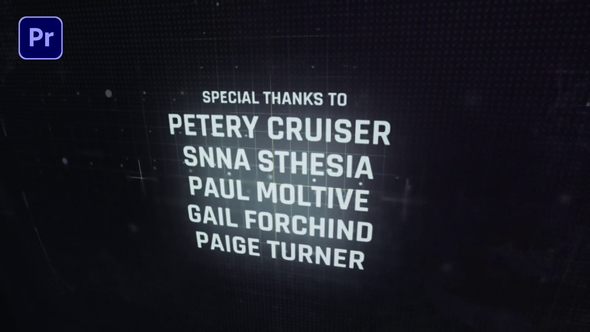 Credits Menu Digital Screen Credits, Premiere Pro Templates | VideoHive