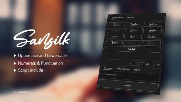Animated Typeface - Sansilk Titles template preview