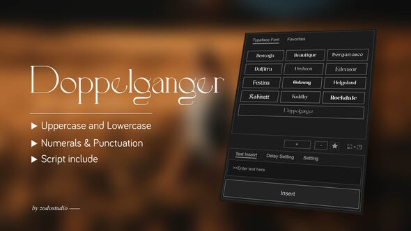 Animated Typeface - Doppelganger Titles template preview