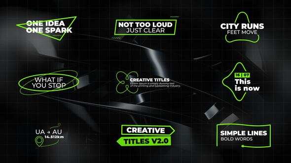 Creative Titles V2.0 | AE Titles template preview
