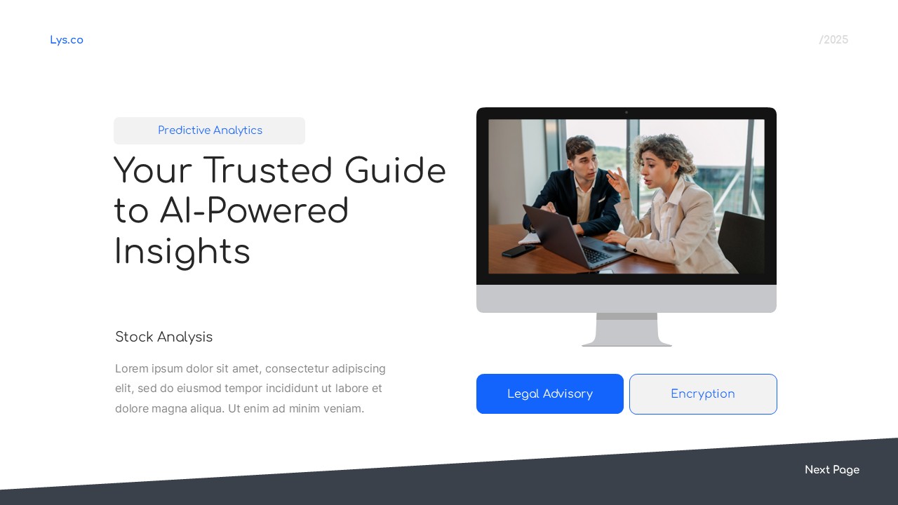 Predictive Analytic With AI PowerPoint Template, Presentation Templates