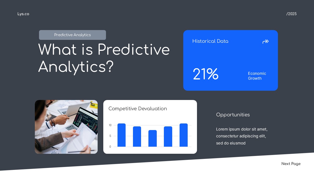 Predictive Analytic With AI PowerPoint Template, Presentation Templates