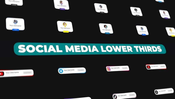 Social Media Lower Thirds Elements template preview
