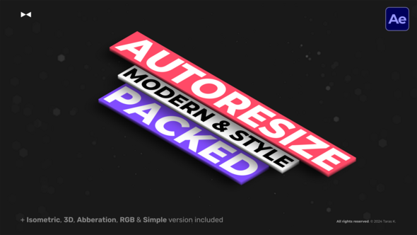 Autoresize Box Titles  AE Titles template preview