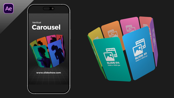 Vertical Carousel Slideshow Openers template preview