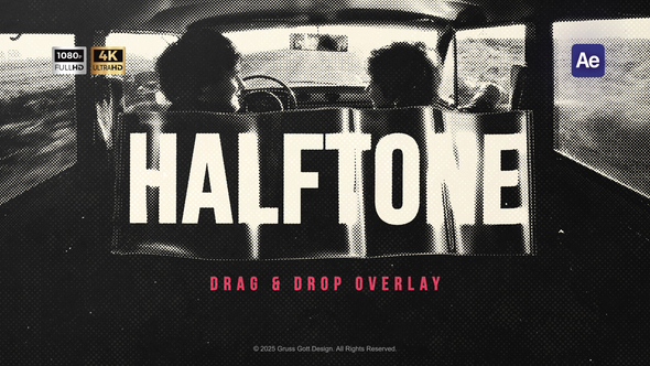 Halftone Texture Overlay Elements template preview