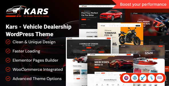 Kars – Vehicle Dealership WordPress Theme
