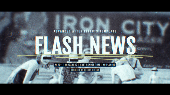 Flash News broadcast-packages template preview