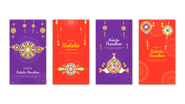 Raksha Bandhan Instagram Story Video Displays template preview