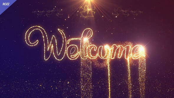 Welcome Gold Lines Logo Stings template preview