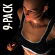 Female Jogging in the Dark - Pack of 9 Loops - VideoHive Item for Sale