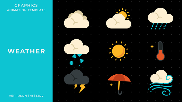 Weather graphic animation template | After Effects Elements template preview