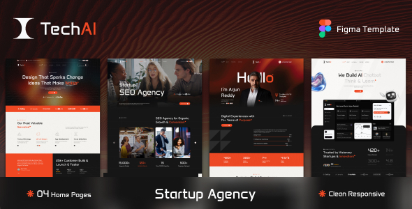 TechAi - Digital Agency & Startup Figma Template