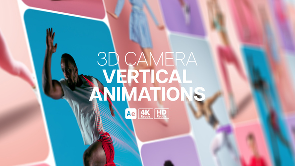 3D Camera Vertical Animations Video Displays template preview