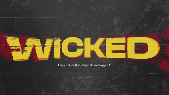 Noise Text Effect Titles template preview