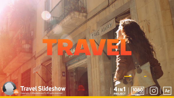 Travel Slideshow Video Displays template preview