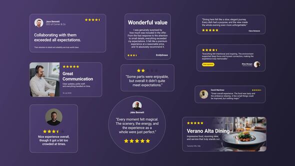 Testimonial Glass Template Titles template preview