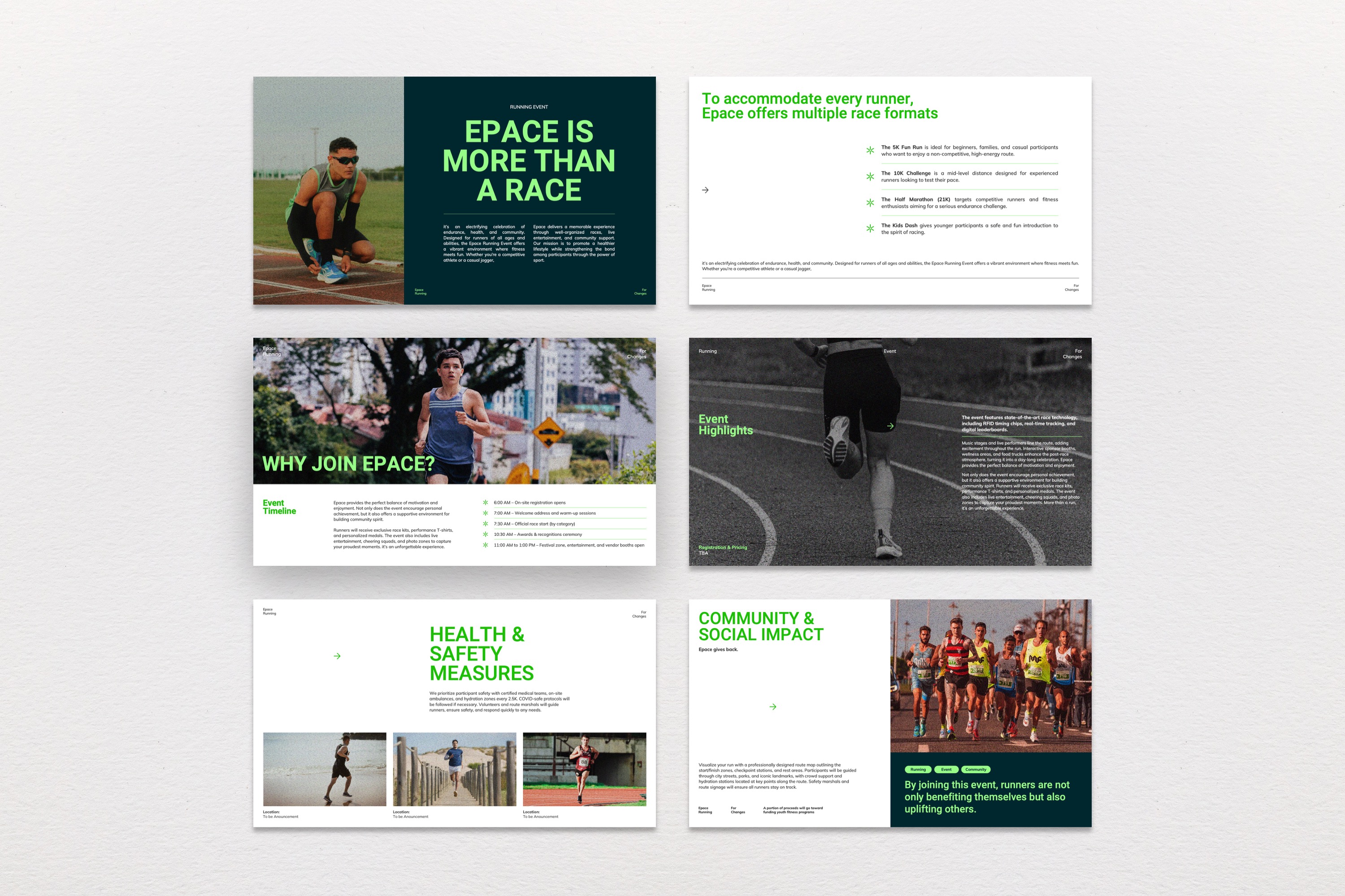Epace Example Epace – Running Event Powerpoint Template, Presentation Templates ...