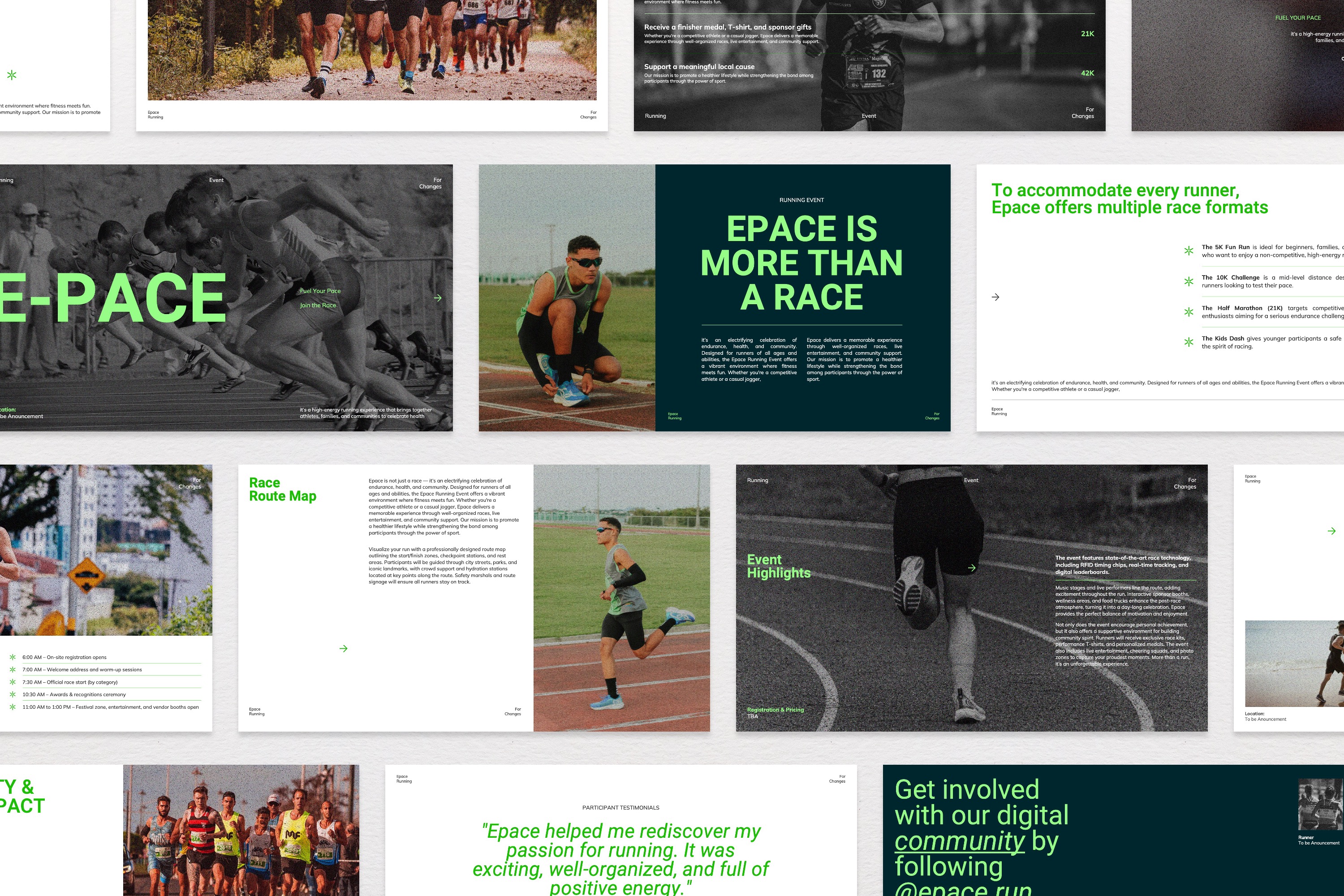 Epace Example Epace – Running Event Powerpoint Template, Presentation Templates ...