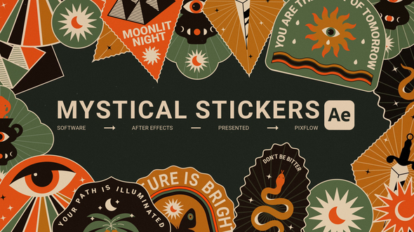 Mystical Stickers For After Effects Elements template preview