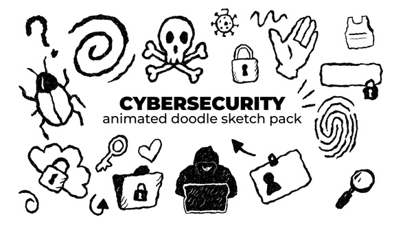 Cybersecurity - Animated Doodle Sketch Pack Elements template preview