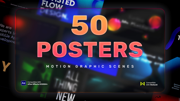 50 Poster Scenes | After Effects Openers template preview