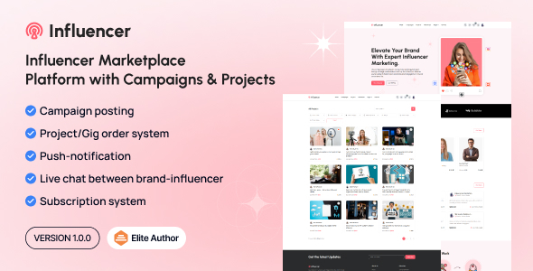 Influstar – Influencer Hiring Marketplace Platform