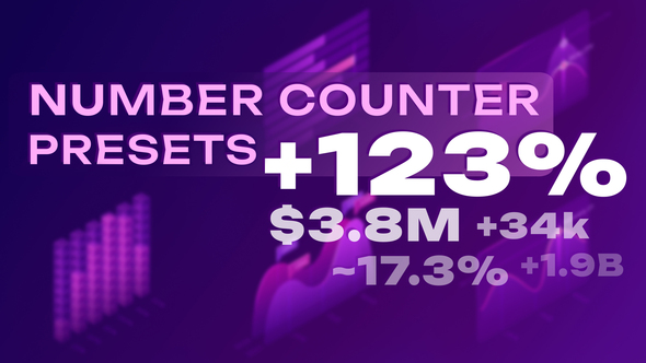Number Counter Presets Titles template preview