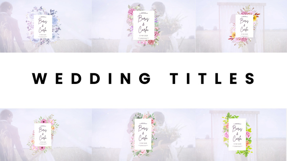 Wedding titles Openers template preview