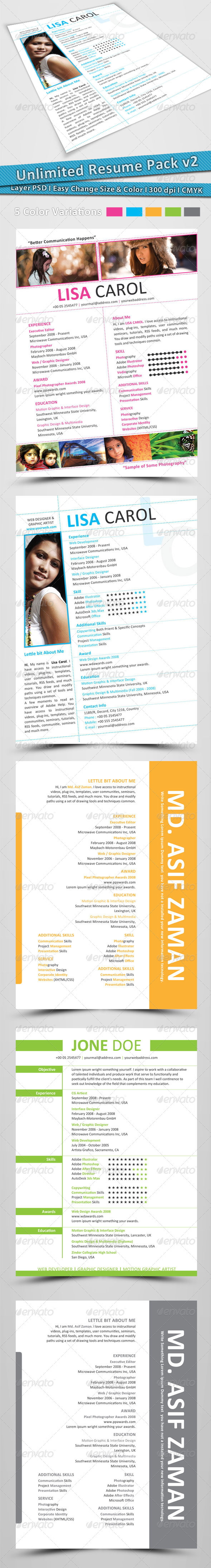 Unlimited Resume Pack v2 - Resumes Stationery
