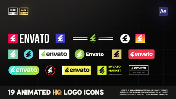 Animated Logo Icons Logo Stings template preview