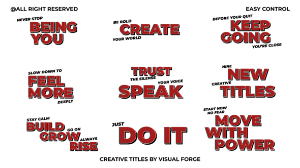 Creative Titles V3.0 | AE broadcast-packages template preview