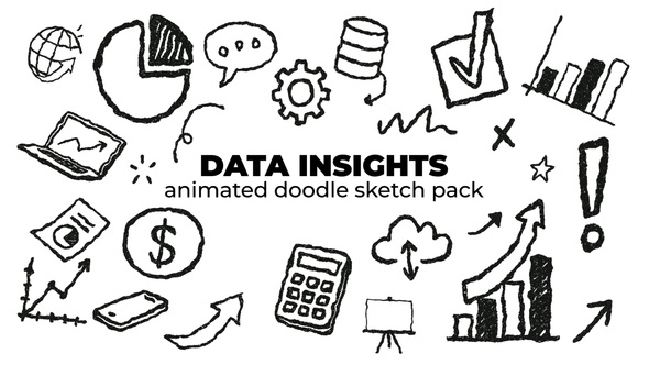 Data Insights - Animated Doodle Sketch Pack Elements template preview