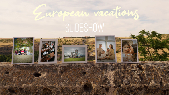 European Travel Slideshow Video Displays template preview