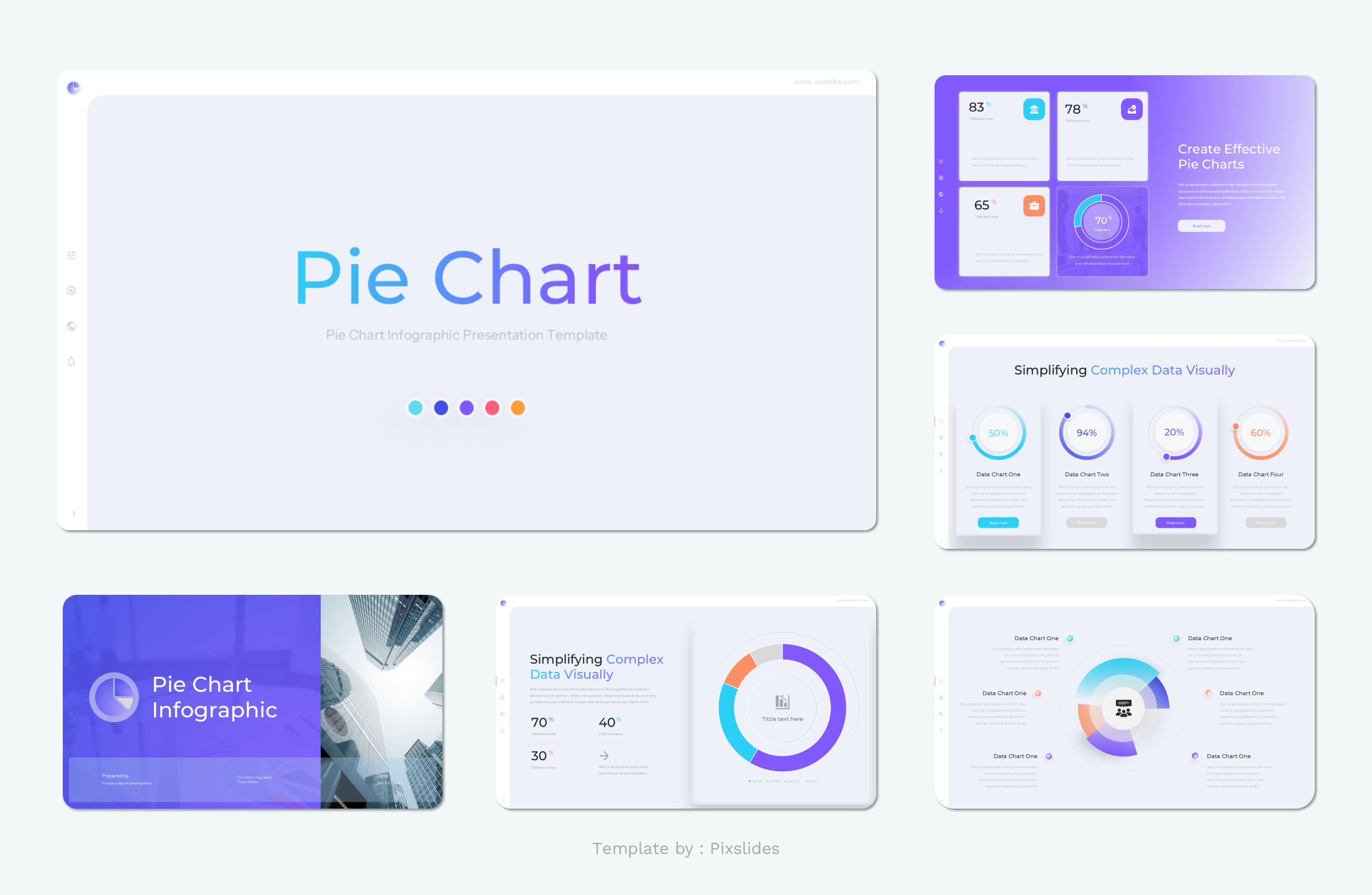 Pie Chart Infographics Keynote Presentation Template, Presentation ...