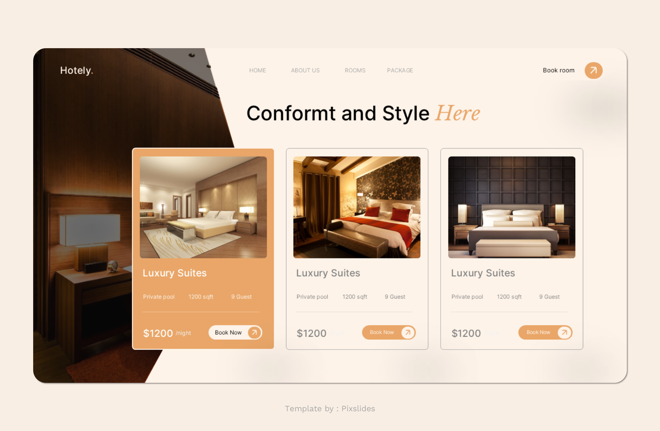 Hotely - Luxury Hotel Keynote Presentation Template, Presentation Templates
