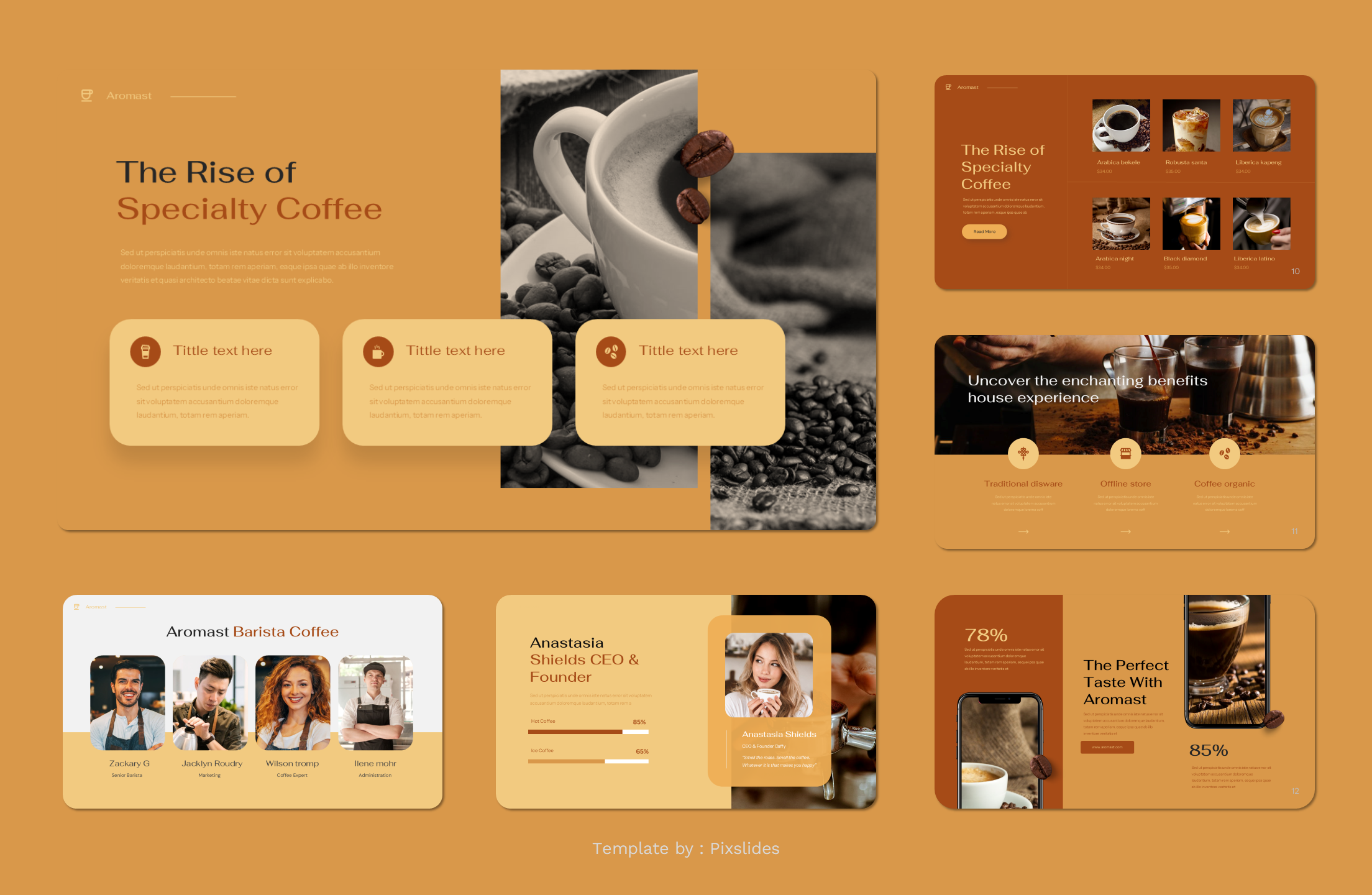 Aromasta - Coffee Shop & Caffe Keynote Presentation Template ...
