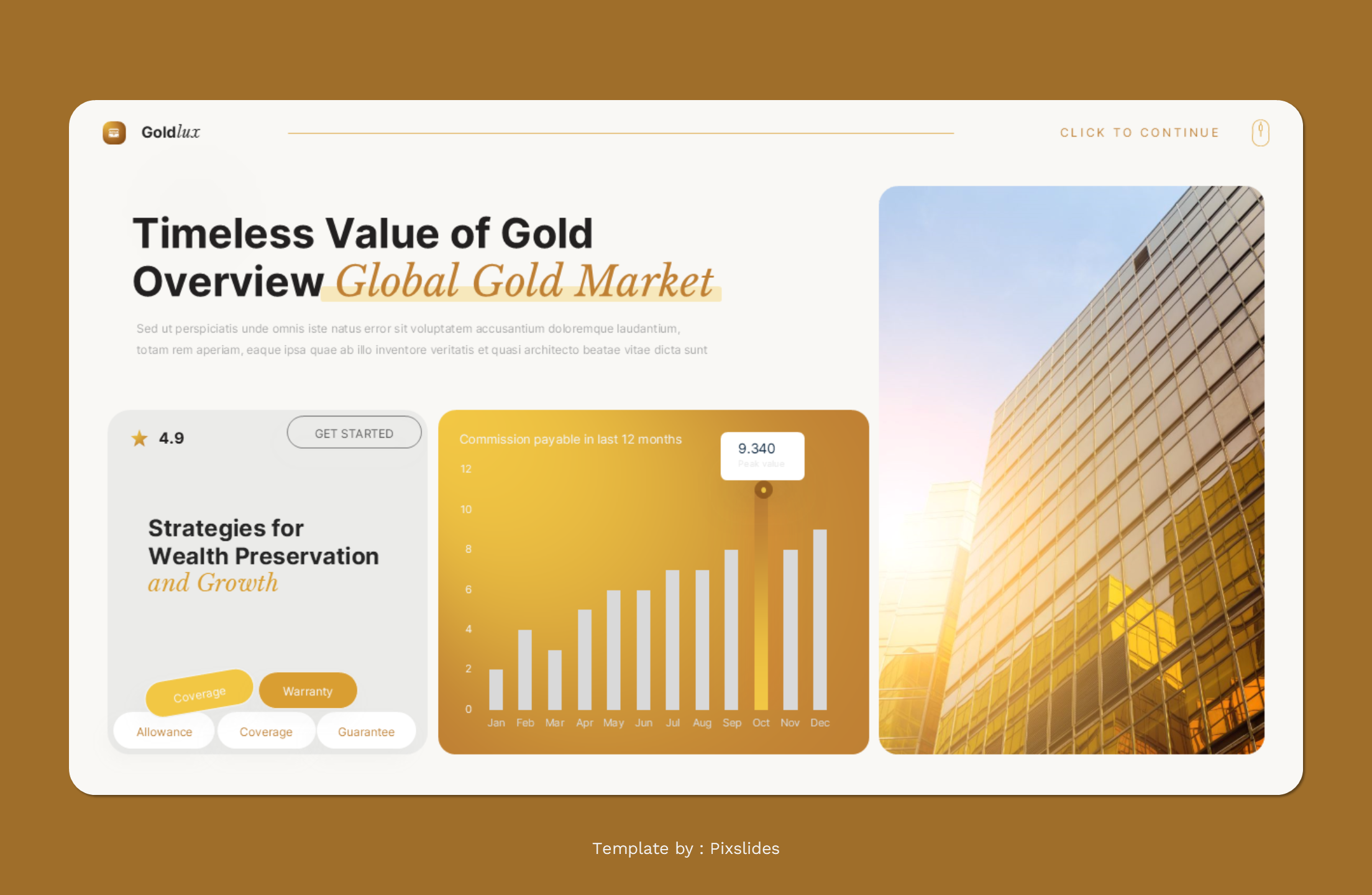 Goldlux - Gold Luxury PowerPoint Business Presentation Template ...