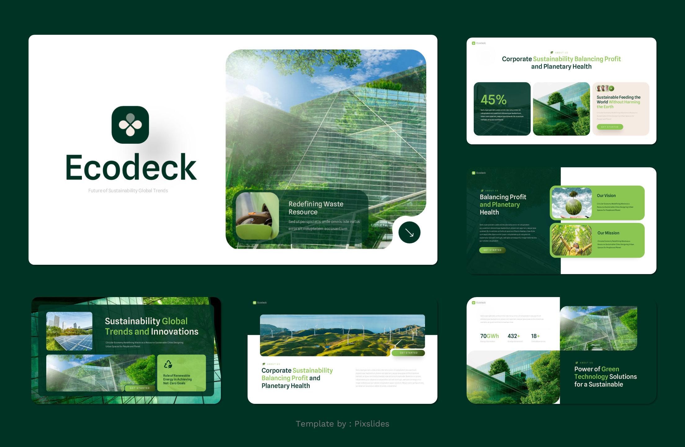 Ecodeck - Sustainability Keynote Presentation Template, Presentation ...