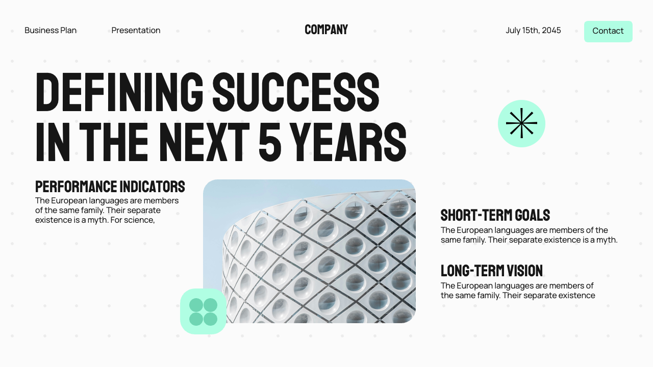 White Blue Bold Modern Business Plan Presentation, Presentation Templates