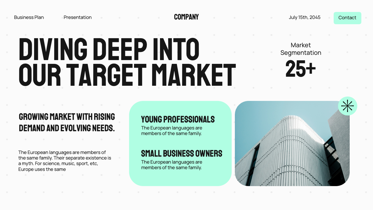 White Blue Bold Modern Business Plan Presentation, Presentation Templates