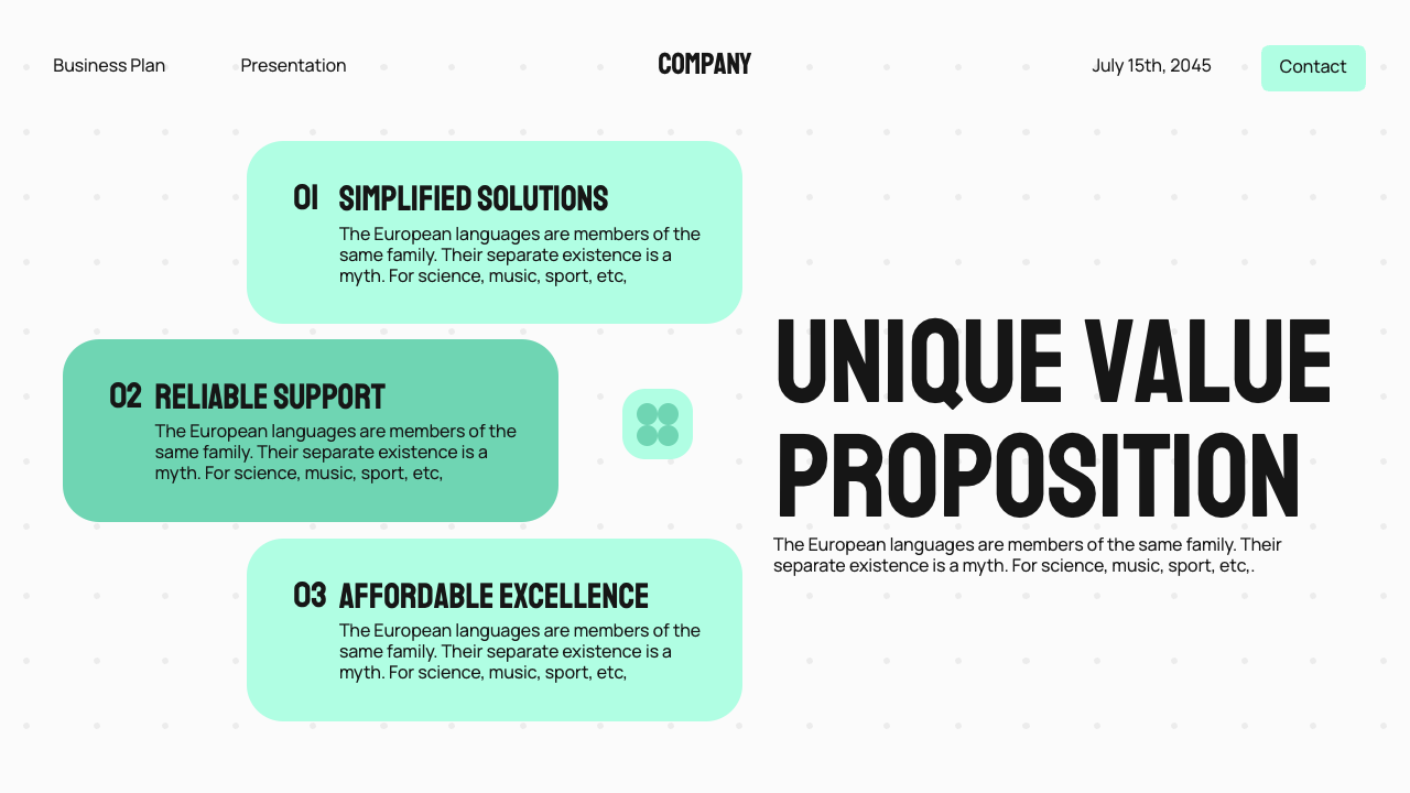 White Blue Bold Modern Business Plan Presentation, Presentation Templates