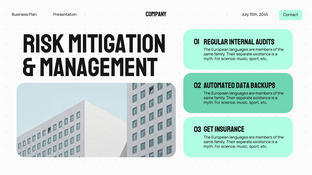 White Blue Bold Modern Business Plan Presentation, Presentation Templates