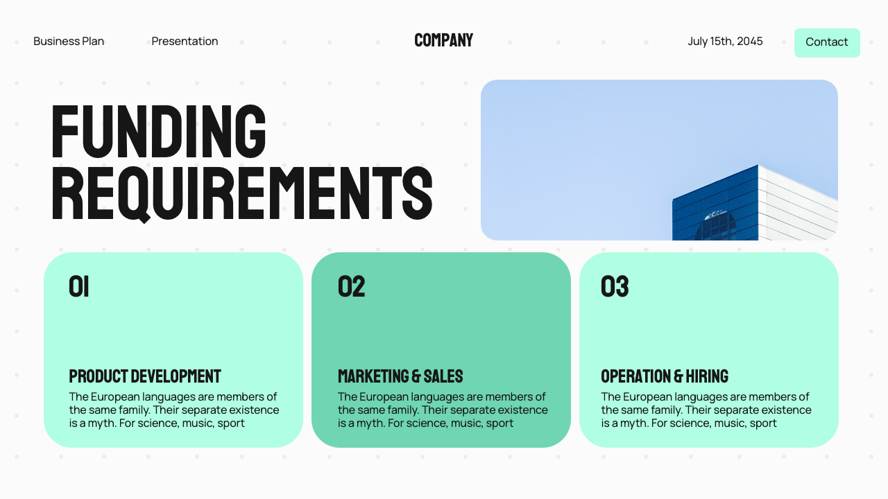 White Blue Bold Modern Business Plan Presentation, Presentation Templates