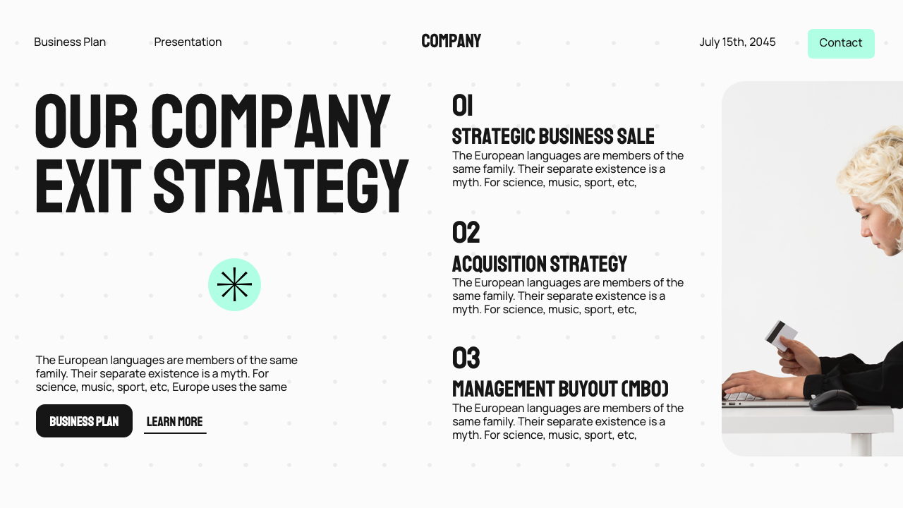White Blue Bold Modern Business Plan Presentation, Presentation Templates