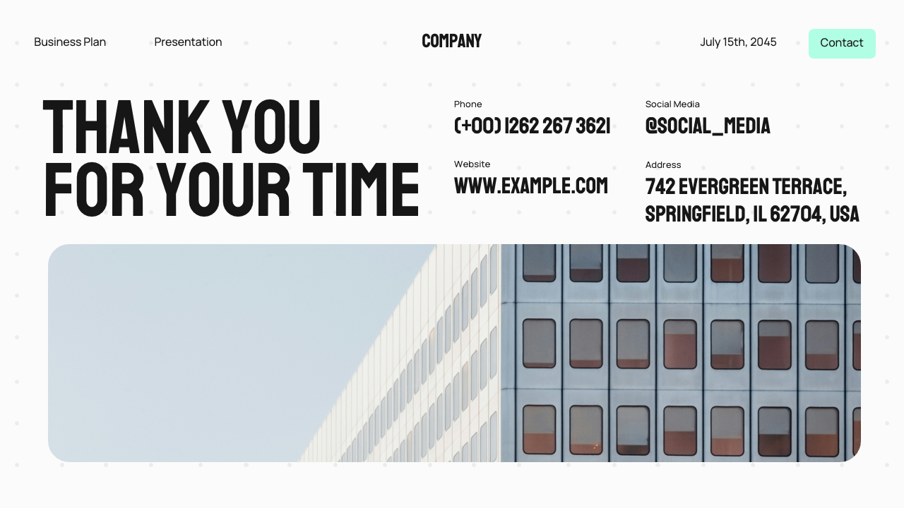 White Blue Bold Modern Business Plan Presentation, Presentation Templates