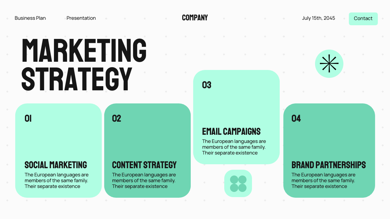 White Blue Bold Modern Business Plan Presentation, Presentation Templates